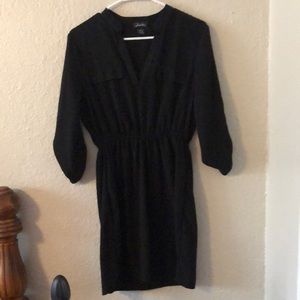Cute 3/4 sleeve black dress size M